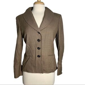 Lauren Ralph Lauren Wool Tweed Brown Blazer Size 8